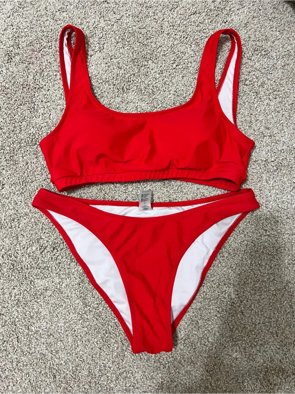 Red Two-Piece Bikini Set